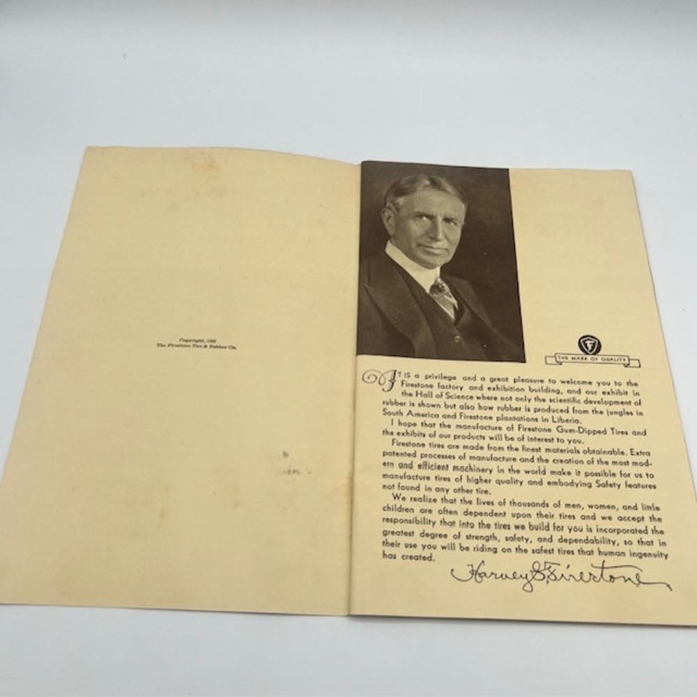 1933 Firestone Chicago Worlds Fair Booklet Century of Progress Gum-Dipped Tires - Picture 5 of 6